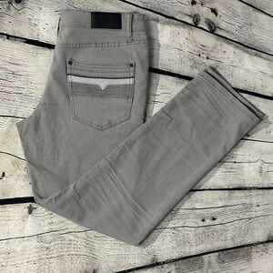 Men's Slim Fit Gray Jeans 34 X 30